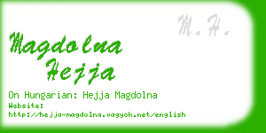 magdolna hejja business card